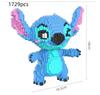 Chitarra Serie Stitch, Postura di Lettura, Assemblaggio di Blocchi da Costruzione, Modello 3D di Giocattolo Puzzle per Adulti e Bambini Collezione Regalo