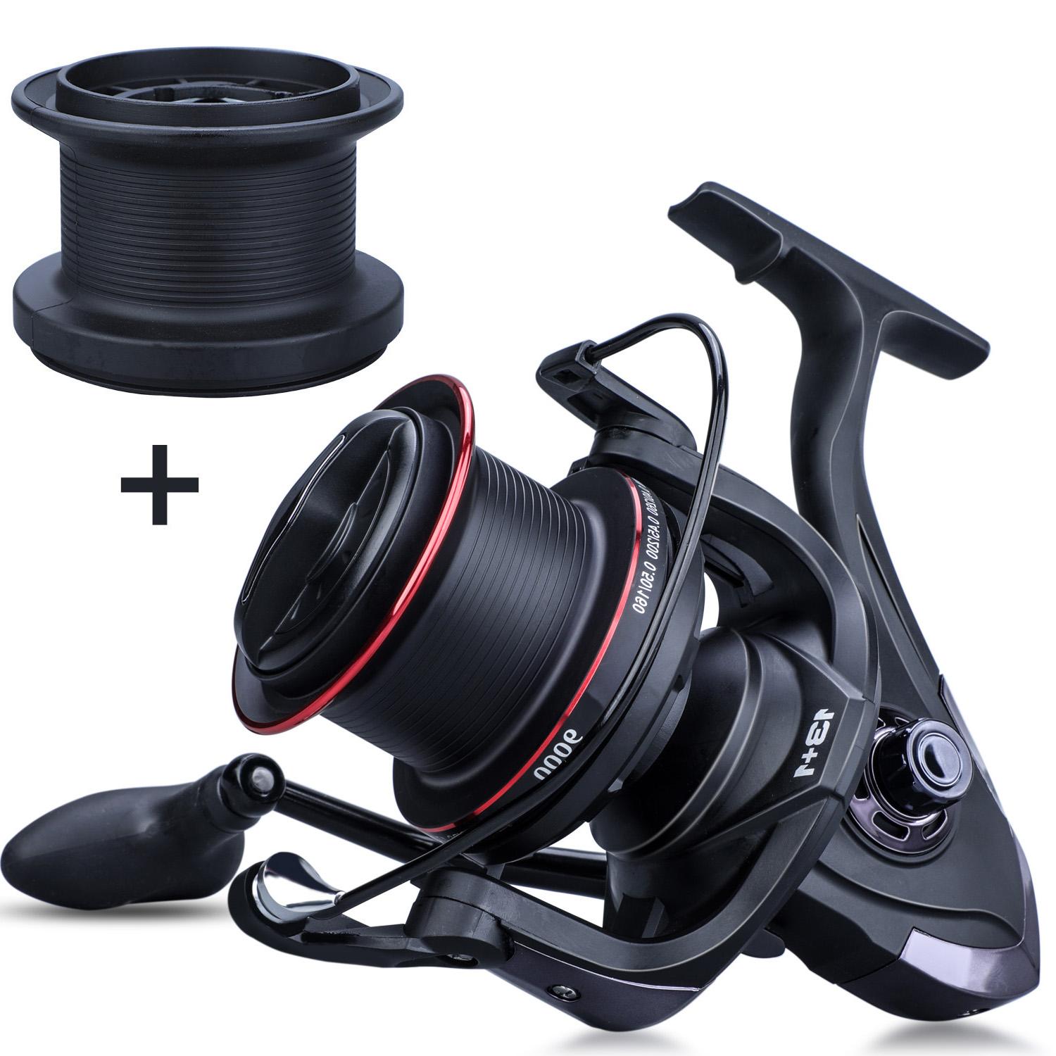 

Long Casting Reel Sea Fishing Reel 10000 9000 8000 Metal Spool Line Cup 25KG Drag Long Shot Saltwater Spinning Reel Coil 13+1BB Spinning Wheel 10000 Series