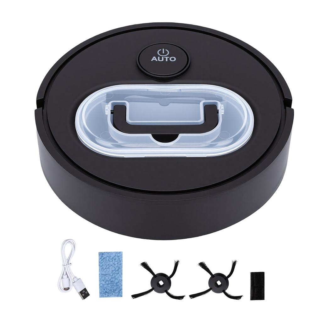 Robot Vacuum Cleaner Smart Mop Sweeper 45dB Ultra Quiet 300mAh Battery 50min Runtime 6cm Thin for Pet Hair Low Profile