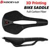 Carbon Fiber 3D Printed Bicycle Saddle Road Mountain Bikes Lightweight Racing Comfort Seat
