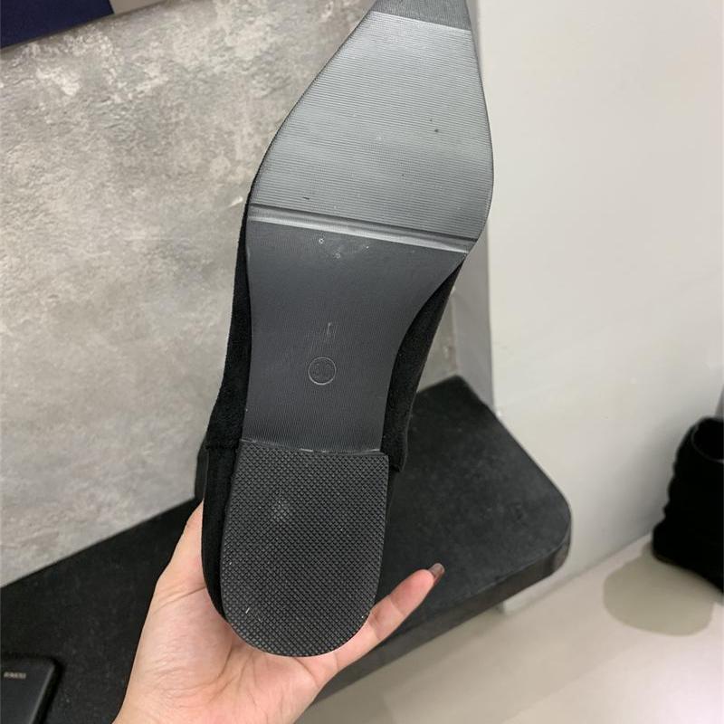 Long boots women's flat bottom 2025 autumn and winter new flip over the knee long boots slimming high tube versatile elastic thin boots