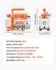 Vacuum Pump, 3.5 CFM 99 L/min, HVAC Single Stage Rotary Vane AC Vacuum Pump, for R134a R22 R410a Systems, 4 Pole Motor, for Automotive Air Conditioner