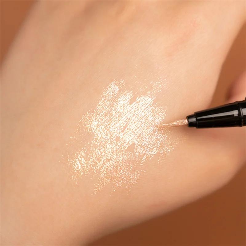 Perlmuttfarbener Weißer Flüssiger Eyeliner Stift Wasserdicht Nicht verschmierender Augen-Liner Lidschatten Stift Schnelltrocknend Langanhaltender Glänzender Lying Silkworm Stift