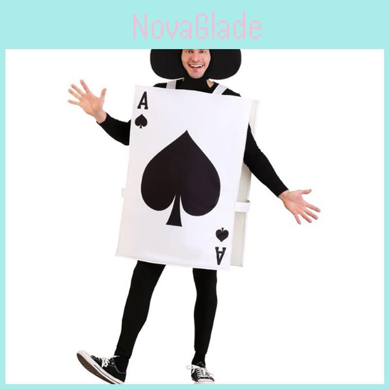 Halloween Neuankömmling Lustiges Cosplay Poker Jumpsuit Kostüm für Partys