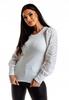 Elegant Lace Blouse, Embroidered Women's Long-sleeved Blouse White L
