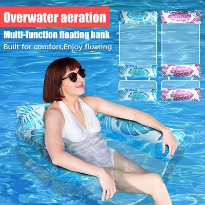 Inflatable Pool Float Hammock for Adults,Multi-Purpose PVC Water Float Bed Lounge Chair,Detachable 3-Row,Inflator Not Included