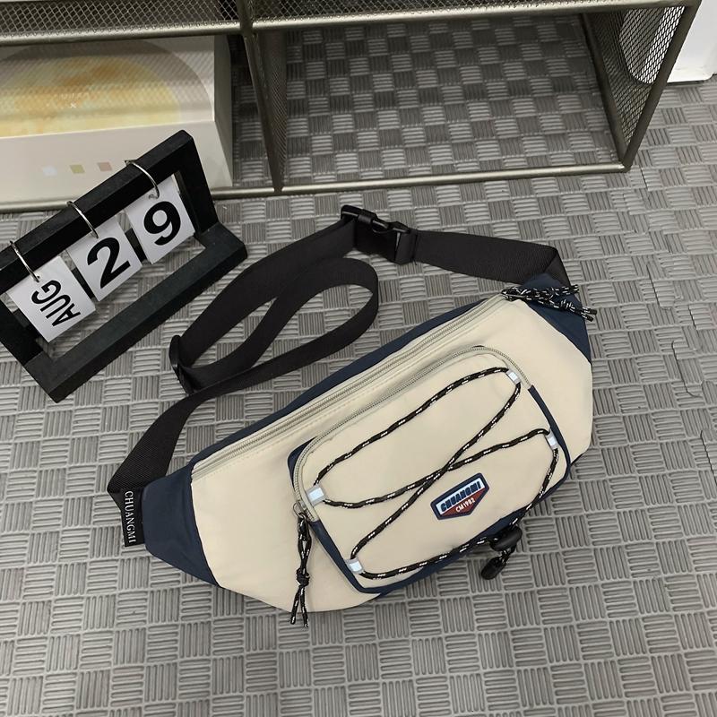 Chest Bag Men's Solid Color Shoulder Bag Crossbody Bag Women Waist Bag