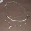 New Arrival Crystal Diamond Heart Pendant Pearl Waist Chain