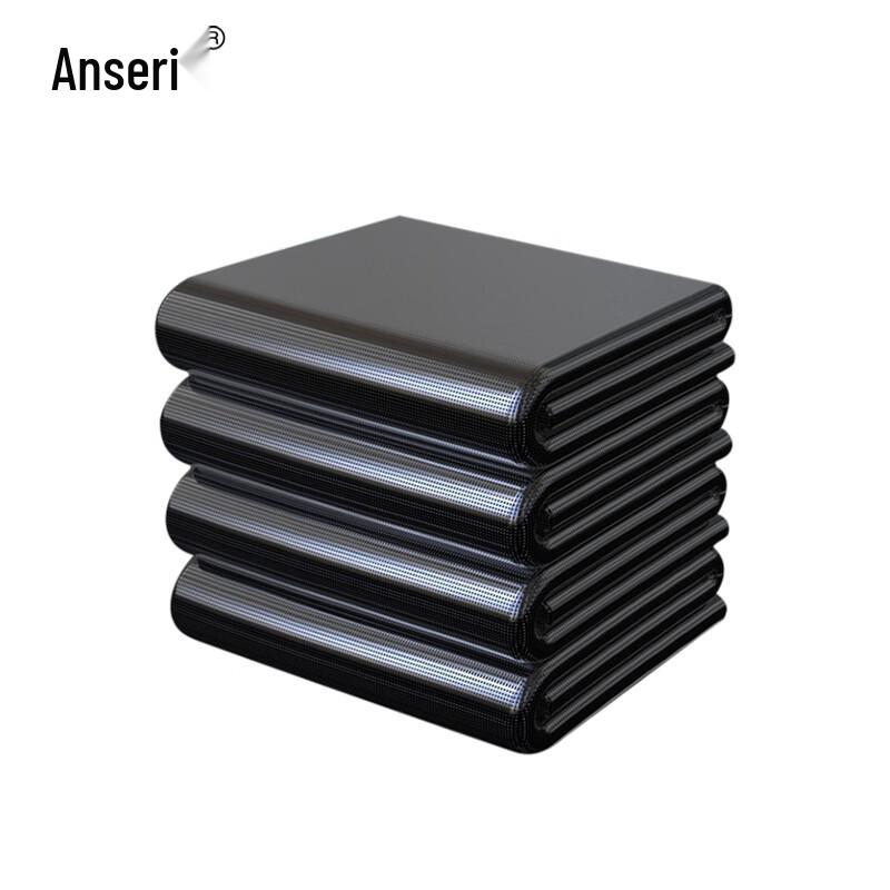Ancai Rui Black Flat-Mouth Commercial Garbage Bags
