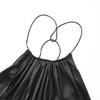 European and American New Satin Solid Color Temperament Elegant Suspender Dress High-end Halter Dress