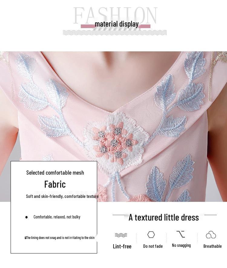 Children's Formal One-Shoulder Princess Dress - Fashionable, Slimming, Fluffy Gauze for Vocal Performance and Art Exams