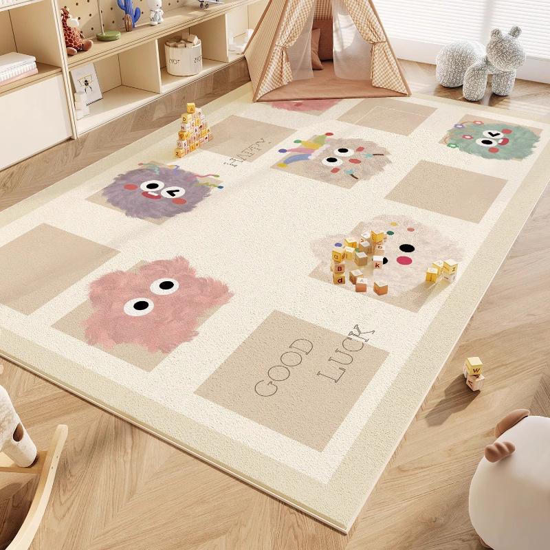 Modern Minimalist  Carpets for Living Room Cute Cartoon Bedroom Decor Rug Fluffy Soft Children's Room Carpet Home Plush Door Mat