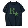 R Star Original Printed Pure Cotton T-shirt for Men and Women Same Style Couple Short Sleeved Clothes Pure Cotton Short Sleeved