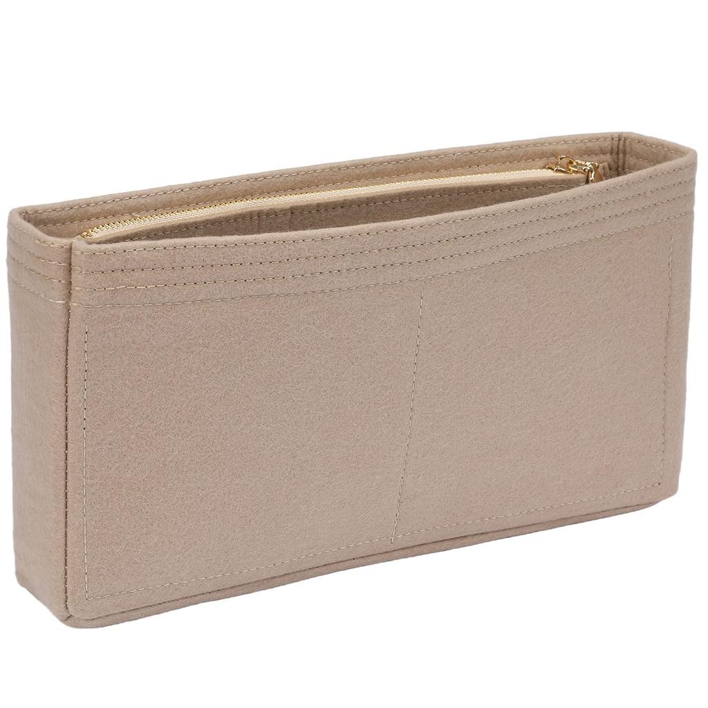 SHINGONE Horizontal Felt Suitable for Luxury Small Inner Bag for Women and Men Bag-in-Bag, Beige, Bags, Zippered, Size, Lightweight, Organized,