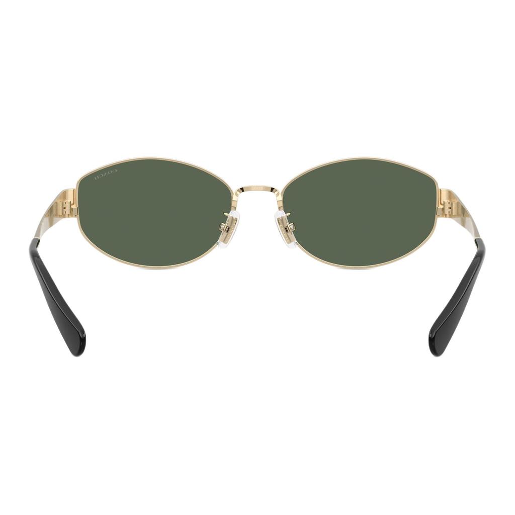 Coach 7192D C Logo Metal Irregular Frame Sunglasses Unisex sunglasses Gold 0HC7192D-900571
