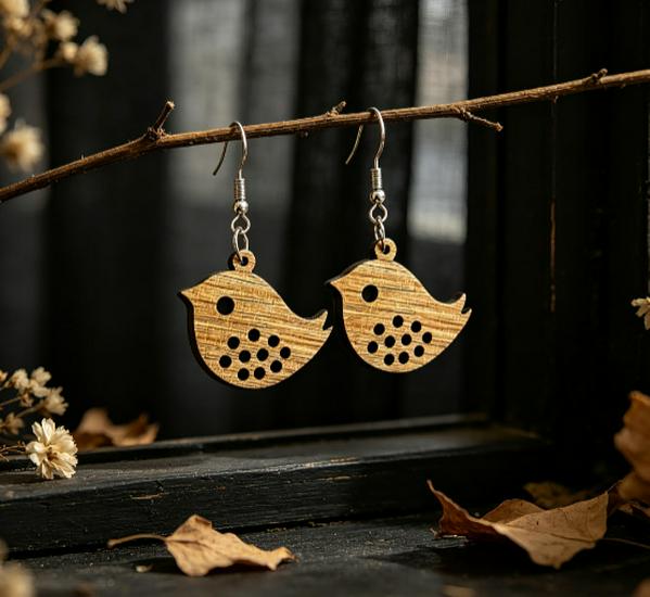 Bohemian Retro Hollowed-Out Bird Earrings - Versatile Fashion Accessories
