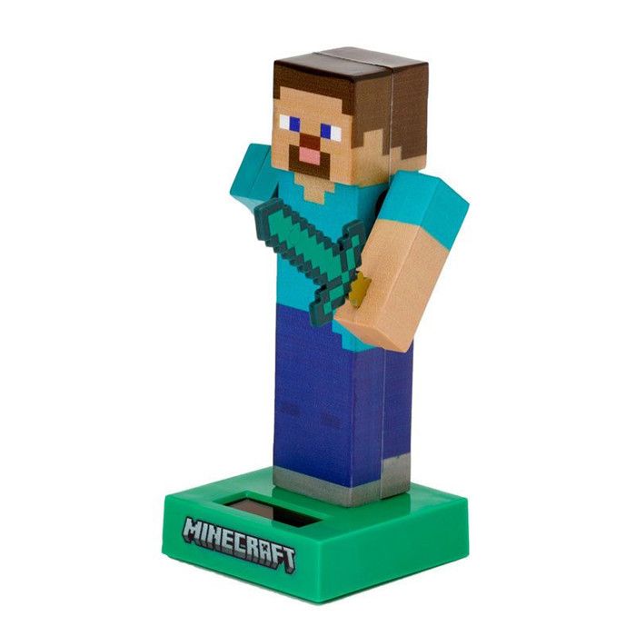 Figurine Solaire - MINECRAFT - Steve - 12,5 cm - 126g - Décoration enfantine
