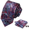 Korean Version Of Casual Floral Tie Men'S Jacquard Polyester Silk Pocket Towel Cufflink Tie Set