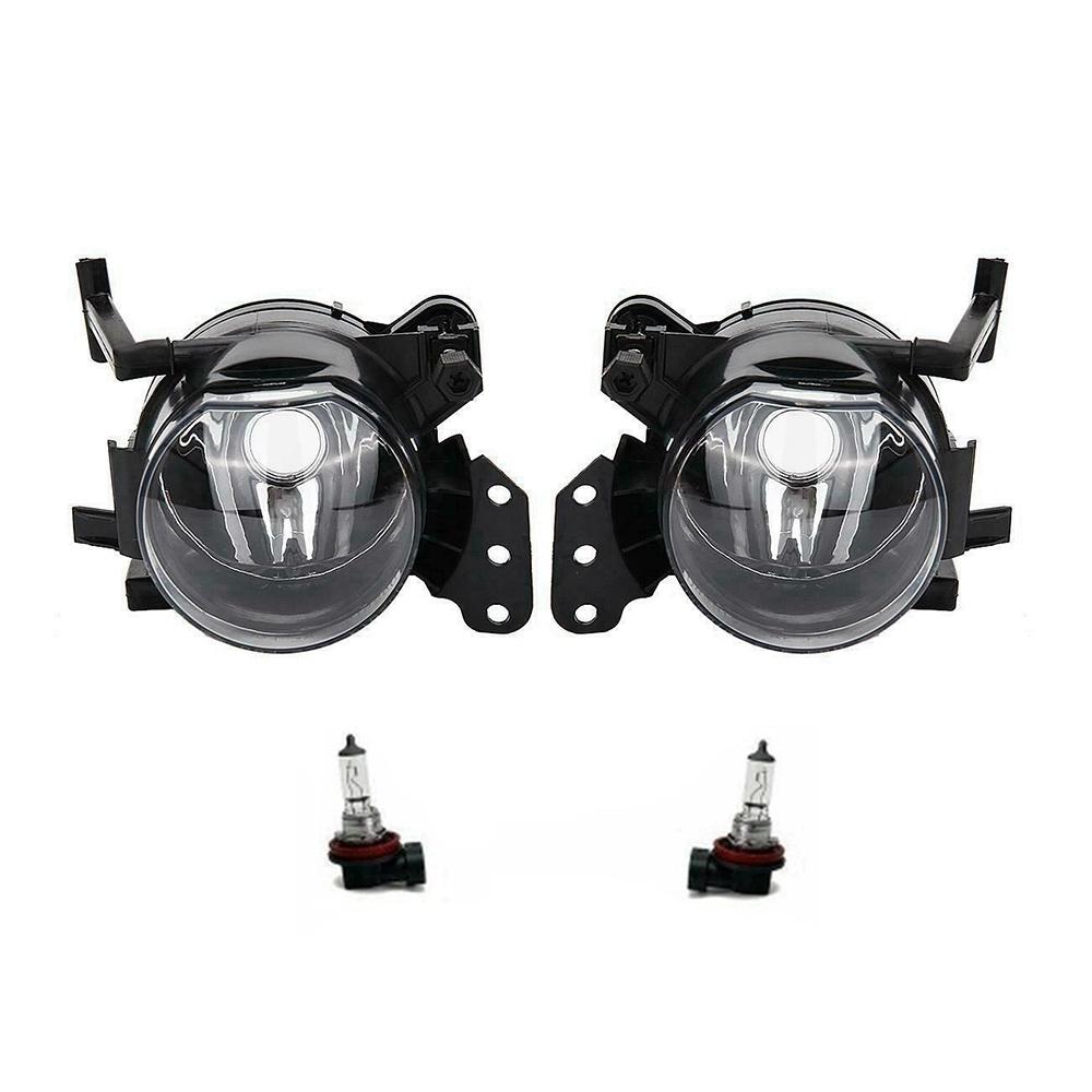 Front Fog Lights Lamp Housing Lens Clear Auto Foglight Assembly With Bulbs for BMW 3 5 6 Series E60 E61 E90 E91 323i 325i 525i