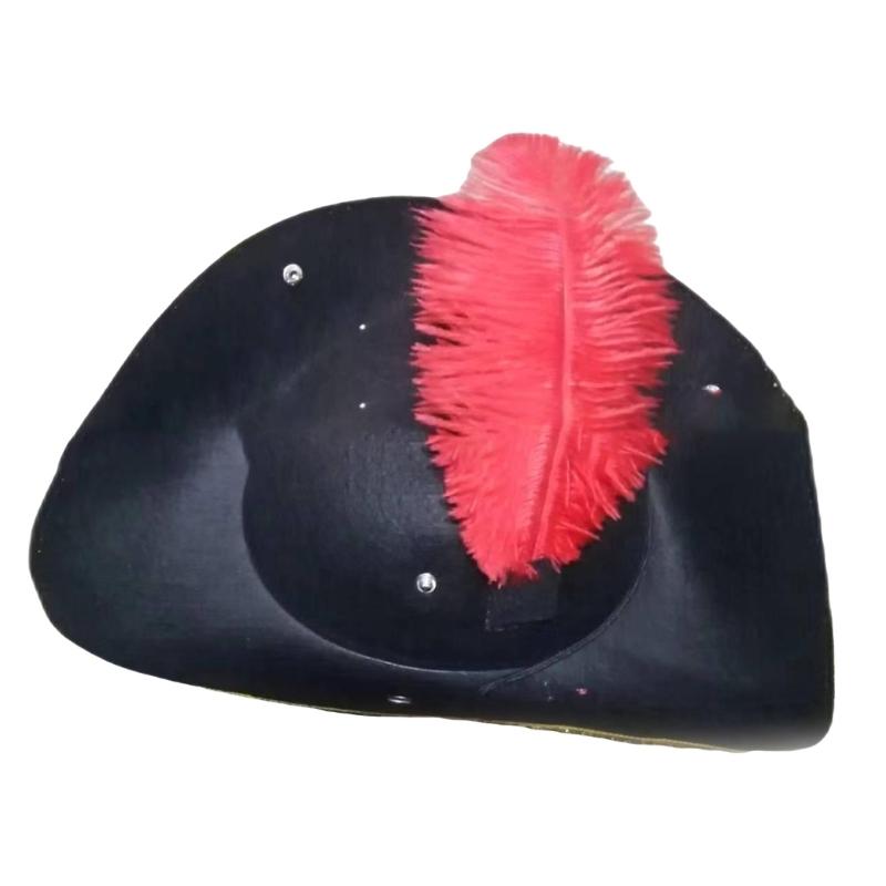 Colonial Tricorn Hat Carnivals Party Cosplay Pirate Hat for Teen Photography