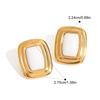 Yori Fashion Stainless Steel Stone Party Earrings Metal Rust Proof 18K Gold Color Plated Charm Jewelry Bijoux Femme Gift