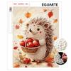 Frameless Pearl Painting Kit Hedgehog Pattern DIY 3D Bead Art Canvas Relaxing Handmade Craft for Adults Home Decor