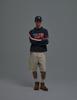 SUNDAY FRUIT MARKET Sunday Flag Knit Sweater Navy