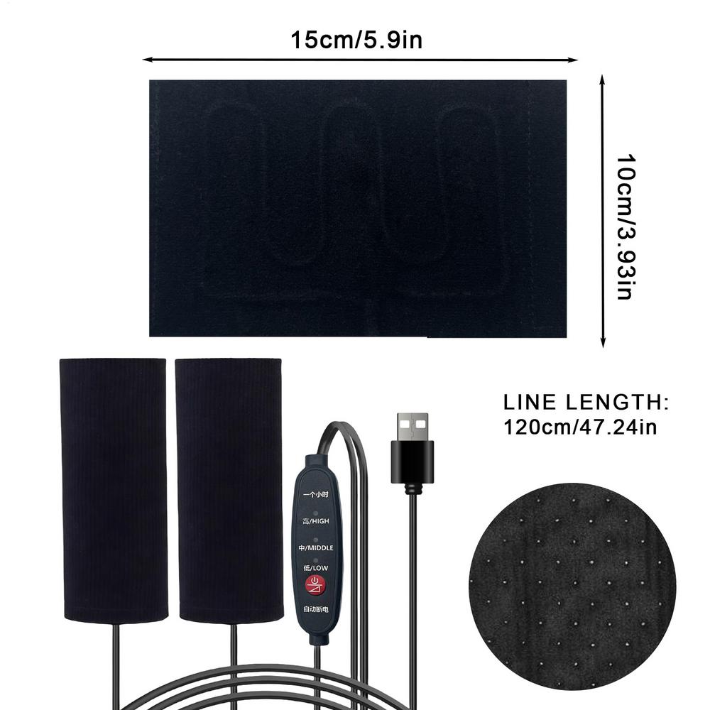 

Motorcycle Heated Grips USB-Powered Warmer Three-level temperature adjustment Portable HandGrip Heater Pad Fast Heating Kits чорний