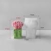 3D Tulpenstrauß Silikonform DIY Blumen Aroma Kerzen Gips Ornament Formen Handgemachtes Geschenk Seife Kerzenherstellung Zubehör