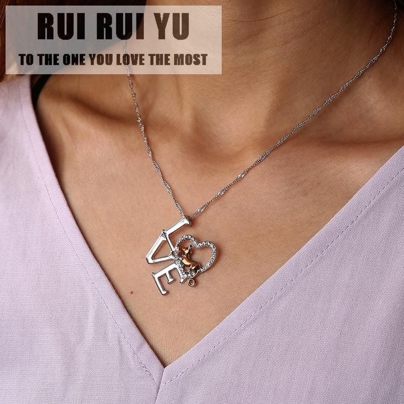 

RUI RUI YU Женское ожерелье с бриллиантами и подвесками в виде алфавита и животных