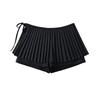 Za2024 Summer New Product Women's Clothes High Waist Figure Flattering Culotte A- Line Skirt Double-Layer Pleated Bows Pleated Skirt