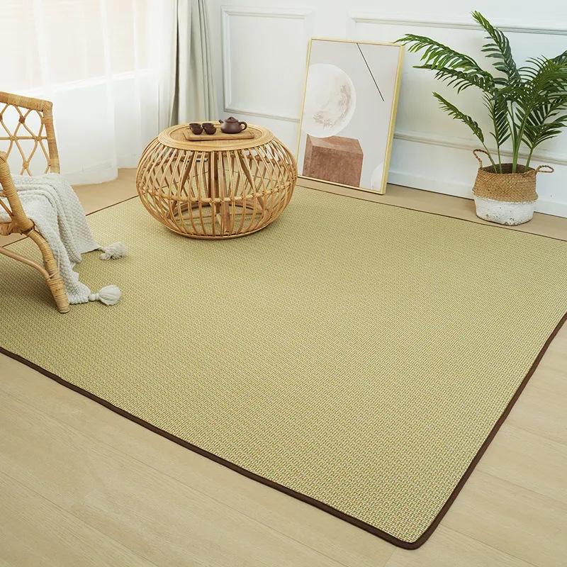 Japanese Bamboo Tatami Summer Mat for Bedroom, Living Room, or Bay Window - Cool Woven Mat for Floor or Bedside