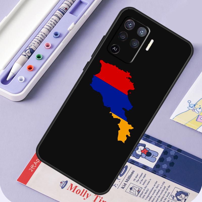 Armenian Flag For Oppo A17 A18 A94 A74 A54 A15 A38 A58 A78 A98 A40 A60 A80 A16 A76 A96 A57 A77 A5 Pro Case