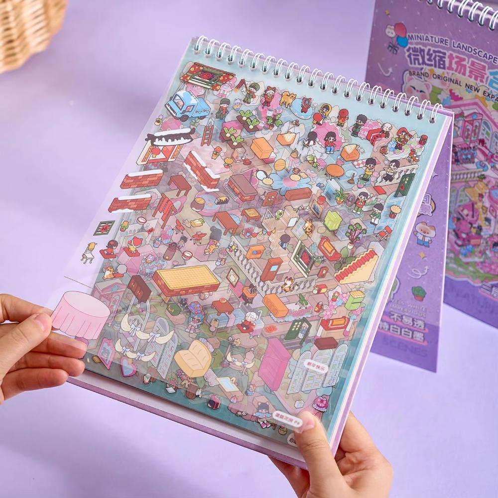 8in1 Collection 3D Landscape Stickers 20 Sheets Miniature Scene Sticker  Festival Gift