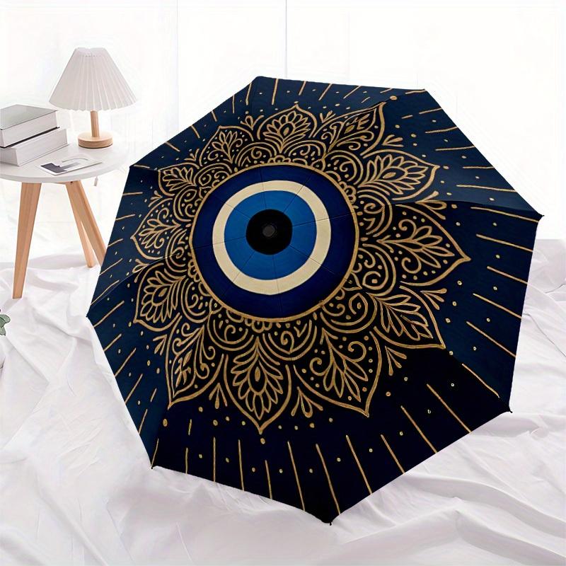 1pc Eagle Mandala Auto Open/close, All-Season Portable Folding Umbrella for Women & Men, Travel, Everyday, Formal Events - Compact Luxury Parasol, Out