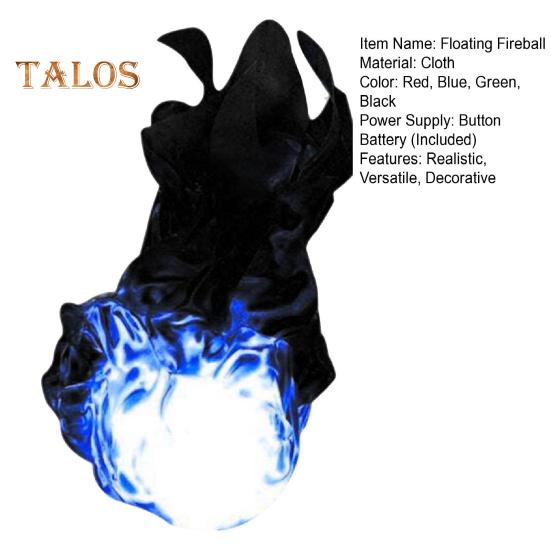 Halloween Floating Fireball Artificial Fake Flame Floating LED Ball Prop Illuminated Fireball Decor Halloween Decoration