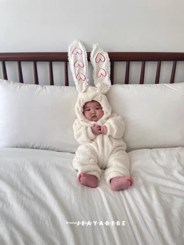 Feestelijke Baby Romper: Herfst/Winter Volle Maan 100-Dagen Viering Gewatteerd Jumpsuit