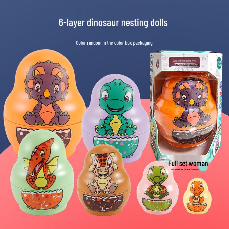 Rainbow Stacking Nesting Dolls for Toddlers | Educational Baby Toy Rings | Gift for Ages 1-2