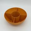 Football Snack Bowl with 5 Compartments, Large Capacity Food Tray Cup Holder, Fruits Candy Beverage Organizer Container for Soccer Party, Game Day