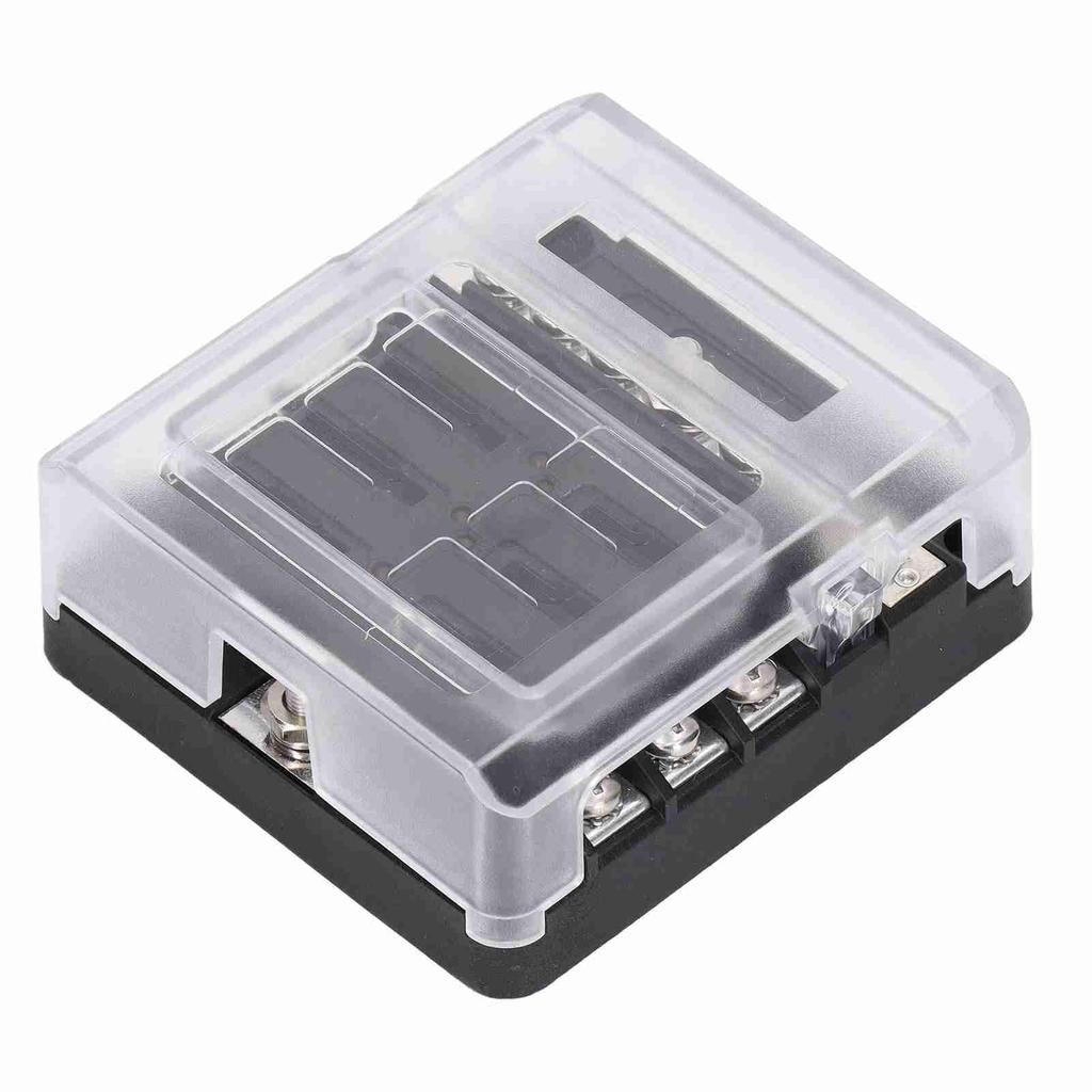 6 Way Fuse Block IP66 Waterproof Fuse Box Holder 32V DC with Dampproof Cover for Car Boat RV