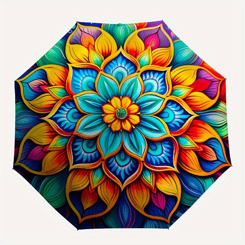 Colorful Lotus Flower Mandala Art Print Poster Decor Umbrella Day Gift Y295