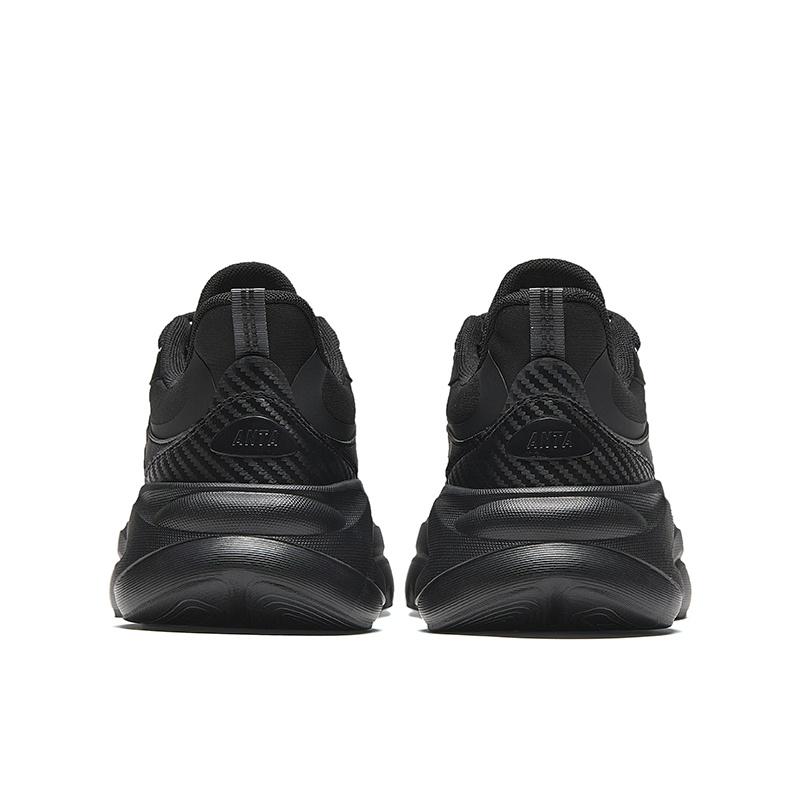 Anta Life Collection Slip Resistant Abrasion Resistant Low Top Casual Shoes Men's Black 112448841-2