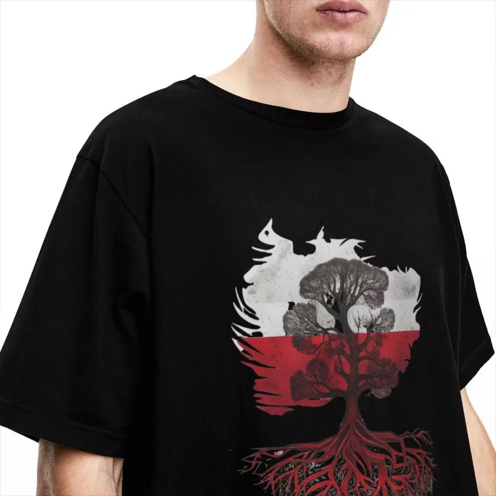 Funny Proud Of My Polish Roots T Shirt Men Women Cotton Poland Flag Tees Shirt Gift Idea Clothes