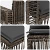 Garden Sofa Set 8 pcs Grey and Dark Grey Poly Rattan