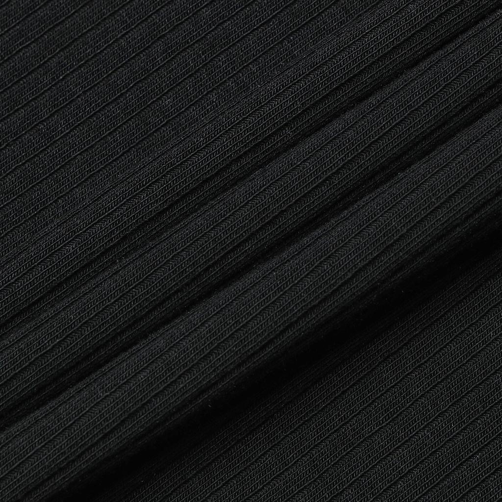 FILA Solid Color Fashion Casual Short Sleeve Dress Women dresses Black F11W438317ABK