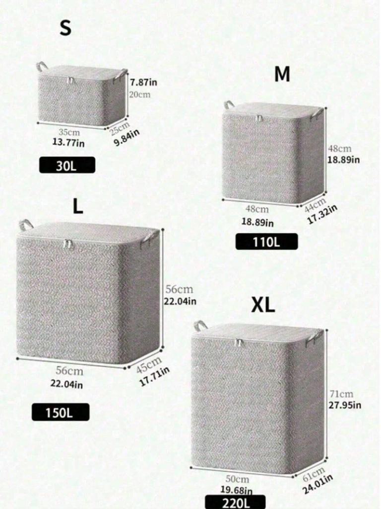 Large Foldable Clothes Storage Bag, Extra-Large Fabric Extra-Large Ace-Saving Organizer for Quilts, Clothing, Toys - Ideal for Bedroom, Home