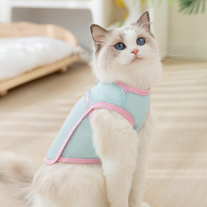 Cat summer cool cold silk cool vest pet clothes thin breathable small and medium cat clothing clothing