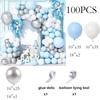 Baby Pink Balloon Arch Kit White Silver Balloons Garland Gender Reveal Baby Shower Birthday Party Wedding Anniversary Decoration