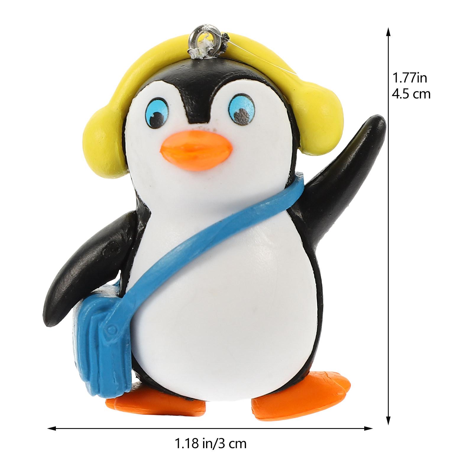 

2Pcs Aquarium Ornaments Floating Decorative Figures Fish Tank Decor Household Lovely Penguin Figure Fish Tank