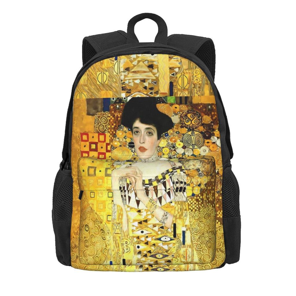 Oil Painting Backpack Flowers Print Daily Backpacks Women Men Style School Bags Custom Soft Rucksack